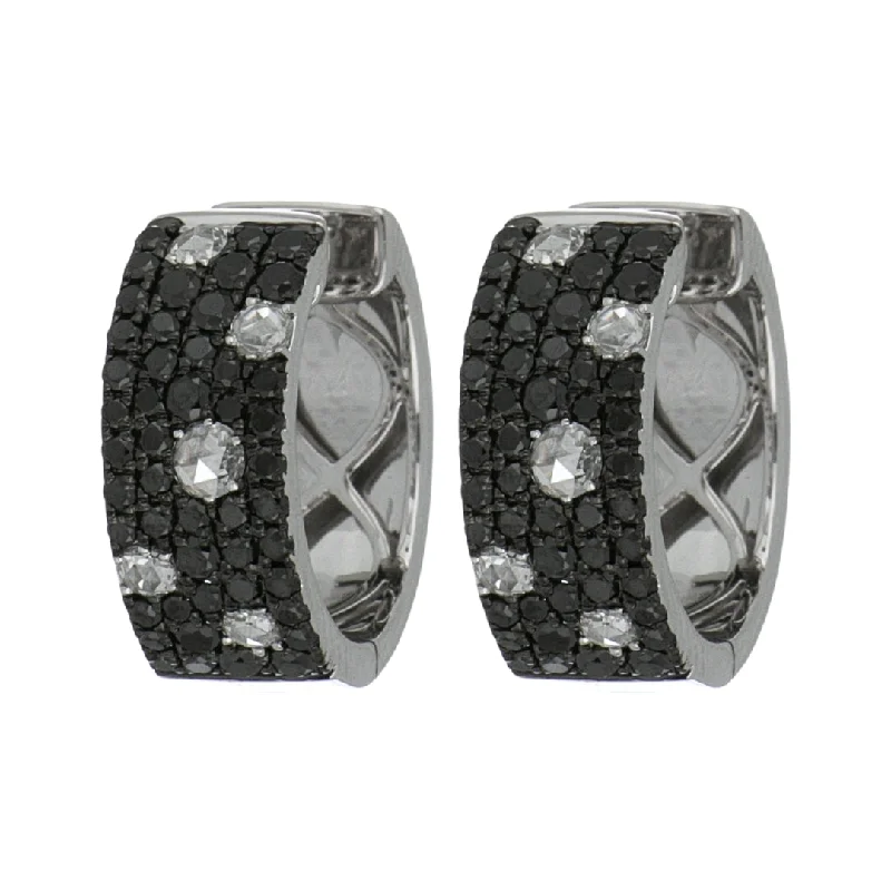 Black Diamond Earring (Black Diamond 0.935 cts. White Diamond 0.295 cts.)