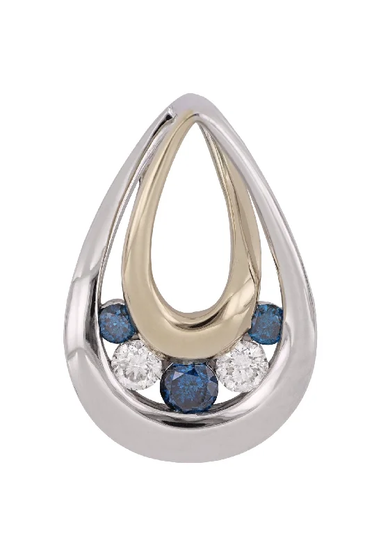 Blue Diamond Pendant (Blue Diamond 1 cts. White Diamond Included cts.)