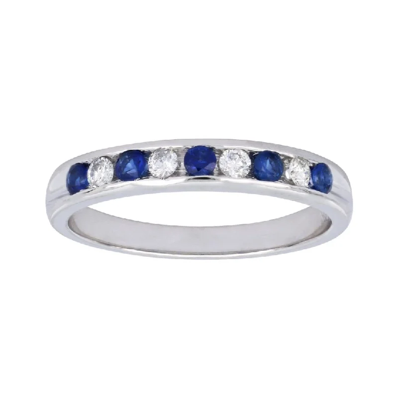 Blue Sapphire Ring (Blue Sapphire 0.28 cts. White Diamond 0.15 cts)