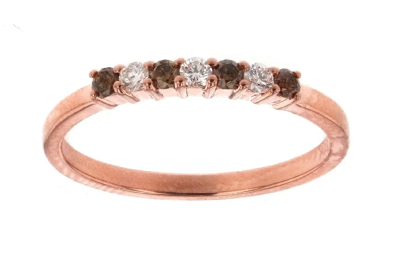 Brown Diamond Ring (Brown Diamond 0.13 cts. White Diamond 0.1 cts.)