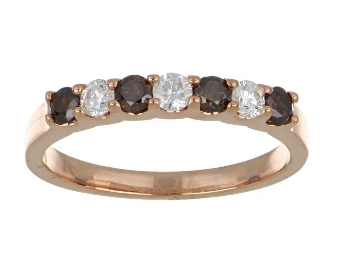 Brown Diamond Ring (Brown Diamond 0.34 cts. White Diamond 0.22 cts.)