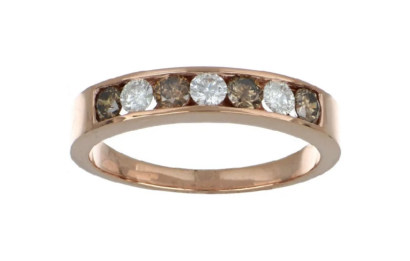 Brown Diamond Ring (Brown Diamond 0.37 cts. White Diamond 0.26 cts.)