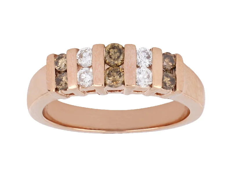 Brown Diamond Ring (Brown Diamond 0.38 cts. White Diamond 0.24 cts.)