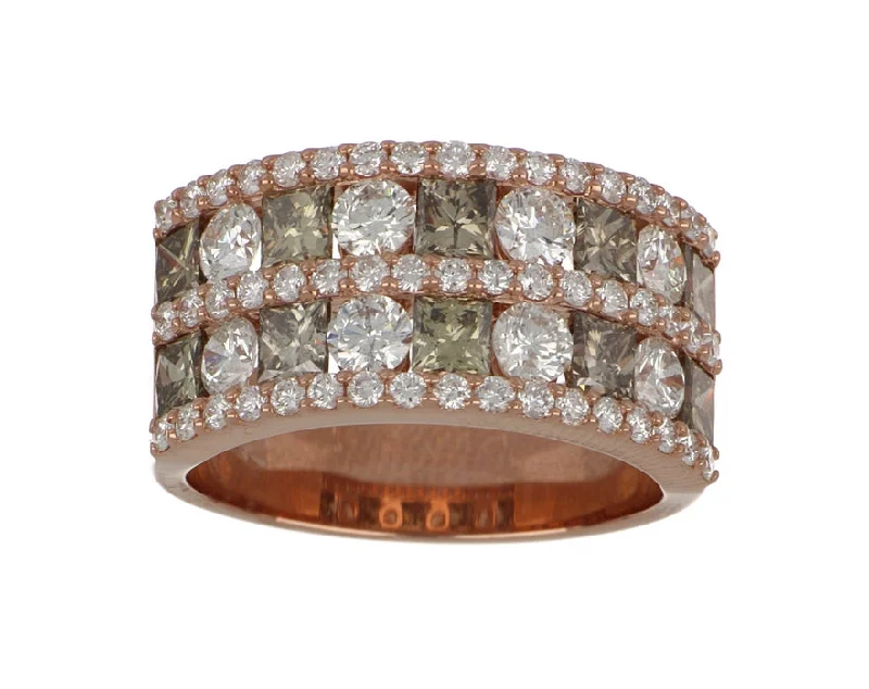 Brown Diamond Ring (Brown Diamond 1.7 cts. White Diamond 1.55 cts.)