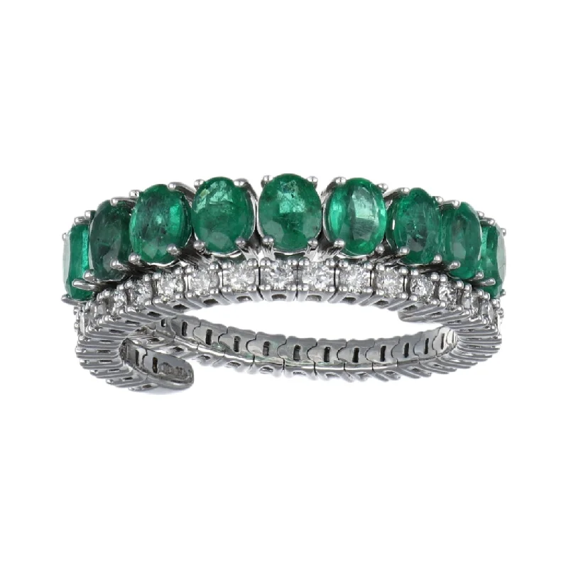 Emerald Ring (Emerald 1.53 cts. White Diamond 0.75 cts.)