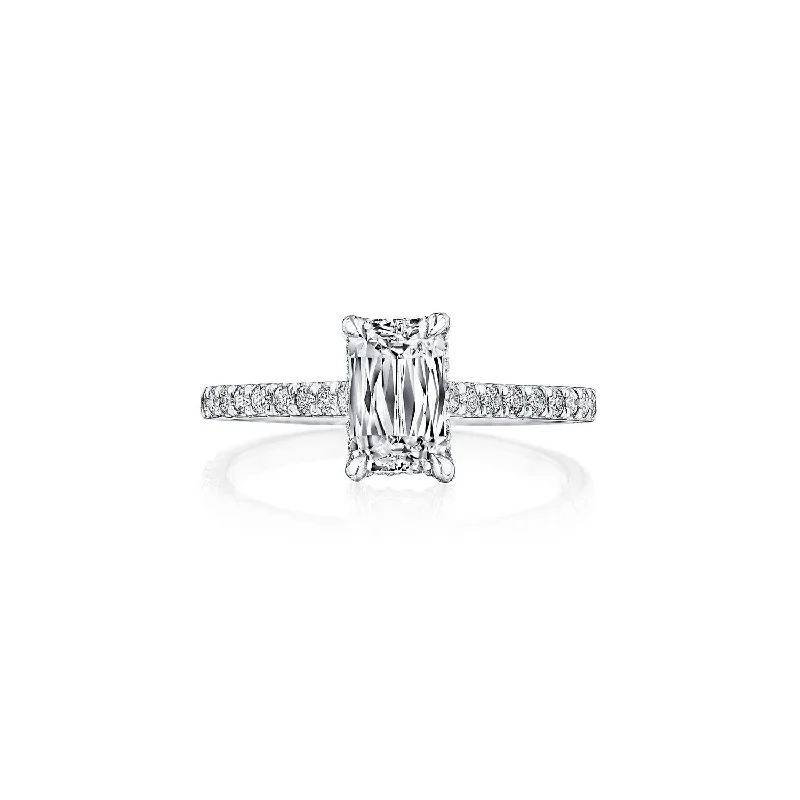 Fink's Exclusive Platinum ASHOKA® Diamond Shank Engagement Ring