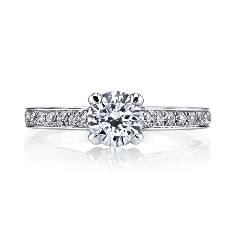 Mars Bridal Signature Embellished Profile Design Diamond Engagement Ring 25736