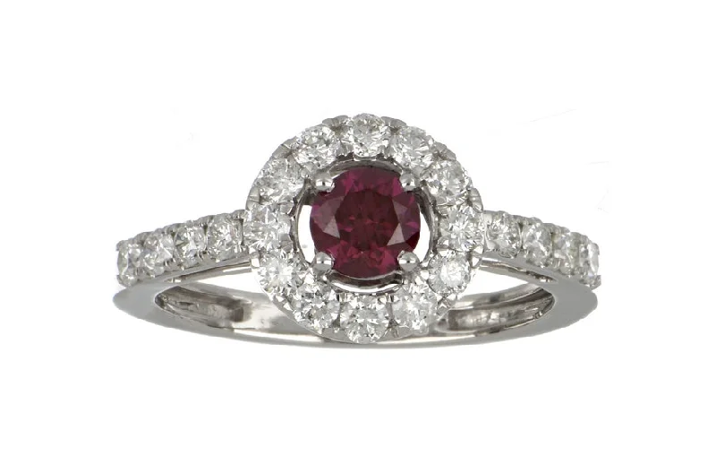 Purple Diamond Ring (Purple Diamond 0.5 cts. White Diamond 0.75 cts.)