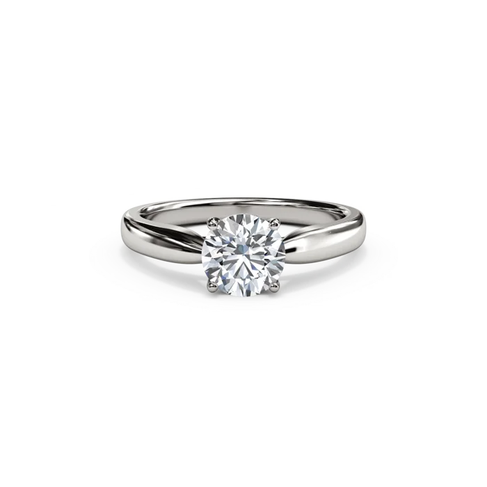 The Studio Collection Trellis Round Diamond Engagement Ring