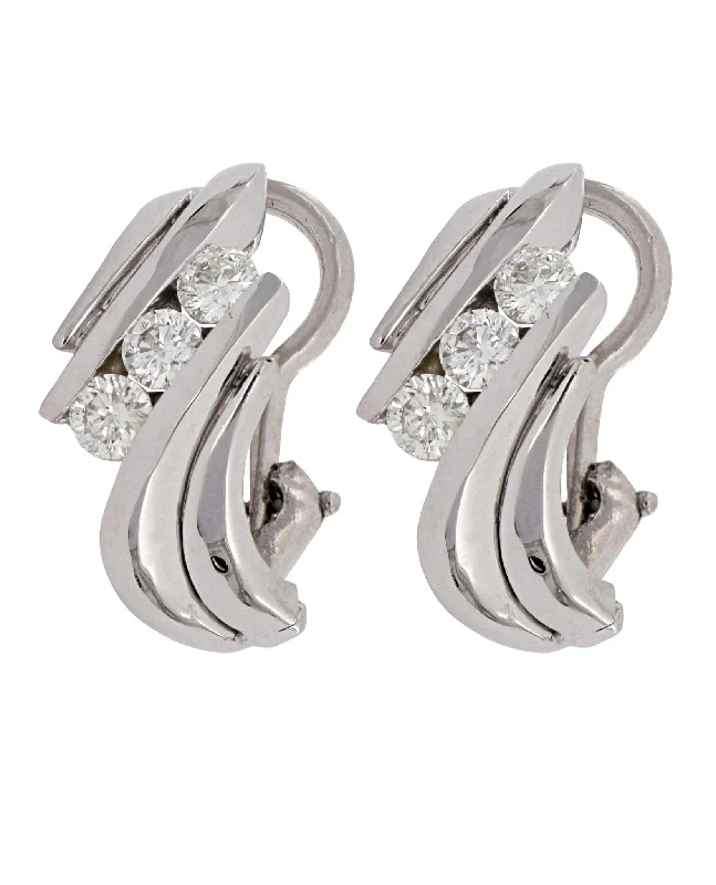 White Diamond Earrings (White Diamond 0.75 cts.)