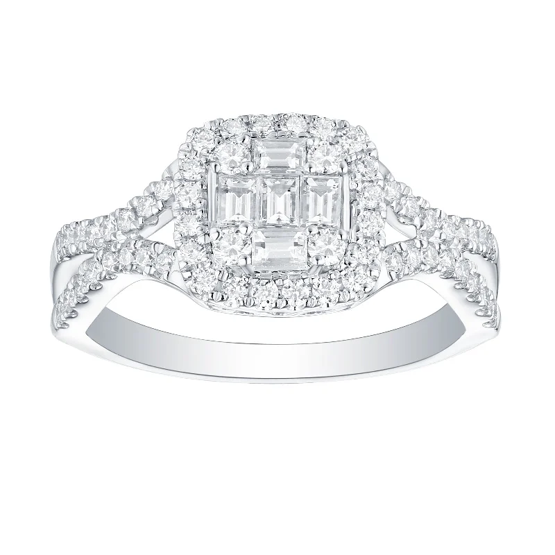 White Diamond Ring (White Diamond 0.28 cts. White Diamond 0.47 cts.)