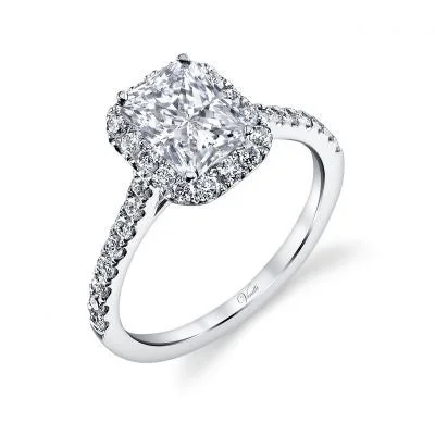 14K White Gold and Diamond Engagement Ring