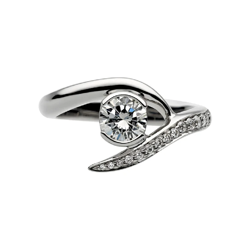 Entwined Rapture35 Engagement Ring - 18ct White Gold & 0.48ct Diamond