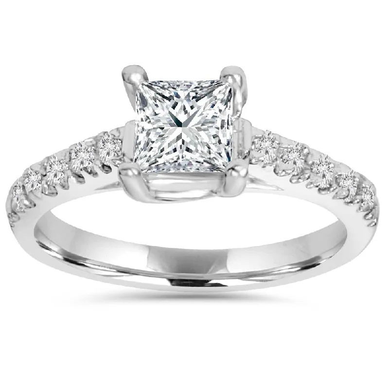 2 1/4ct Princess Cut Diamond Engagement Ring White Gold