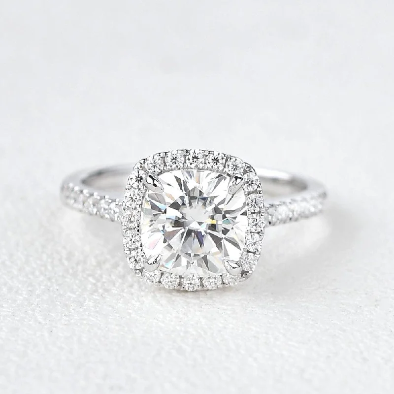 2.5ct Moissanite Stacking White Gold Ring