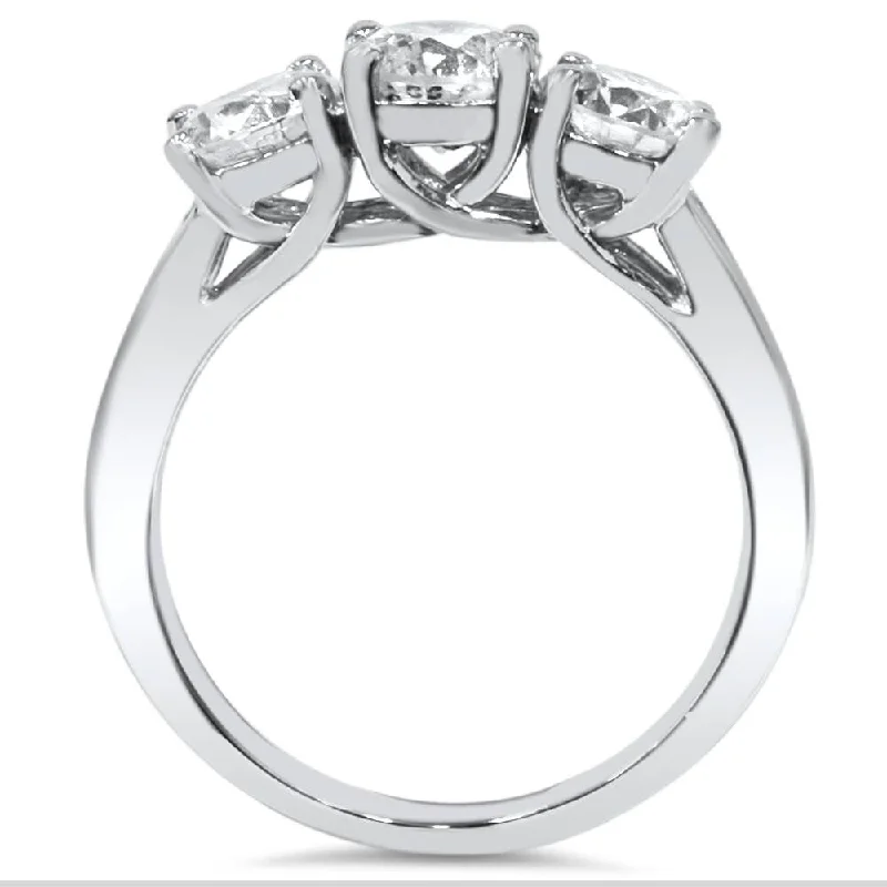 2ct Diamond Three Stone Ring White Gold