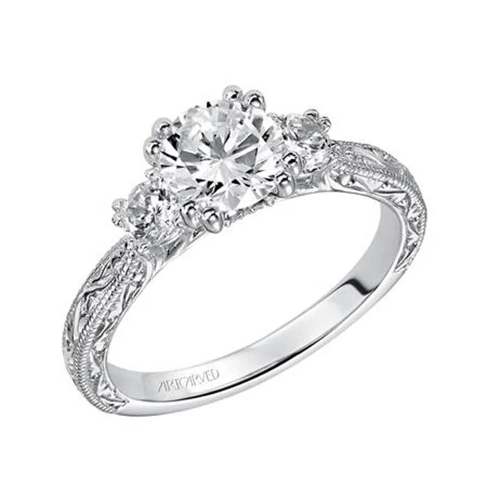 Artcarved .36CTW "Anabelle" Engagement Ring Semi-Mount in 14K White Gold