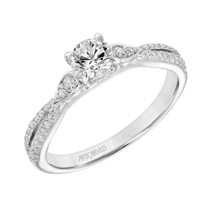 Artcarved "Mara" .30TW Diamond Engagement Ring Semi-Mounting in 14K White Gold