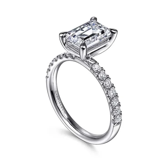 Gabriel & Co. "Winslow" Engagement Ring Semi-Mounting in 14K White Gold