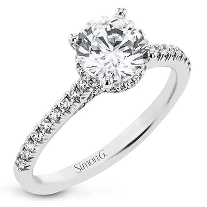 Simon G. .28CTW Diamond Hidden Halo Semi-Mounting in 18K White Gold