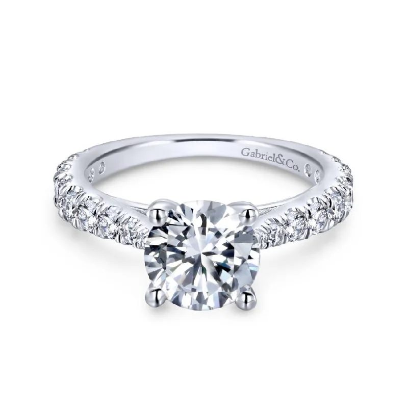 Avery Engagement Ring Setting in White Gold