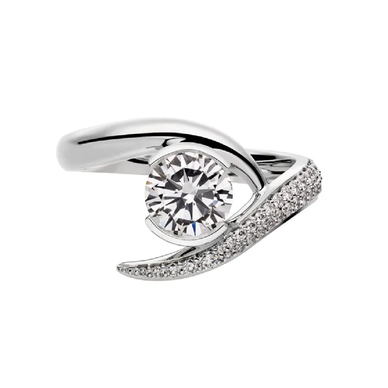 Entwined Rapture75 Engagement Ring - 18ct White Gold & 0.91ct Diamond