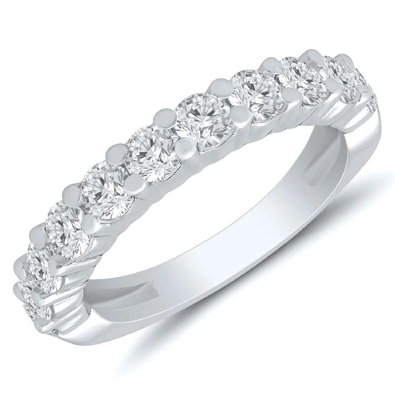 White gold diamond anniversary band, 1.0ctw