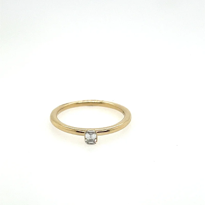 14K Yellow Gold Stackable Band Ring