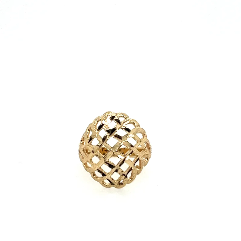 14K Yellow Gold Woven Ring