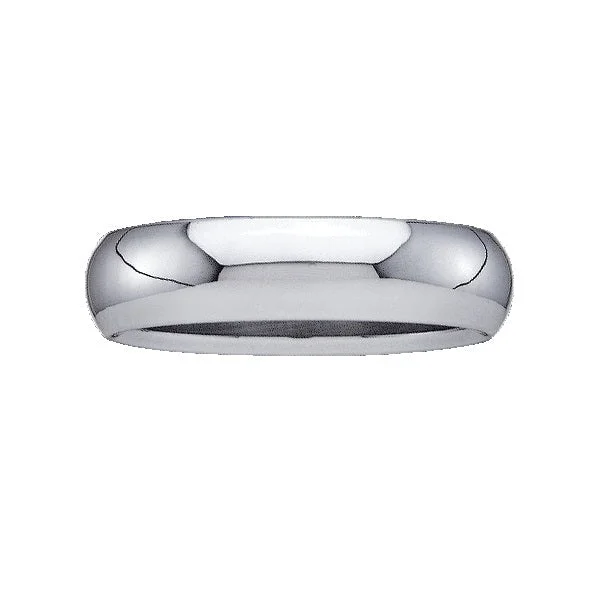 4MM Wedding Ring in 14KT White Gold. Size 10