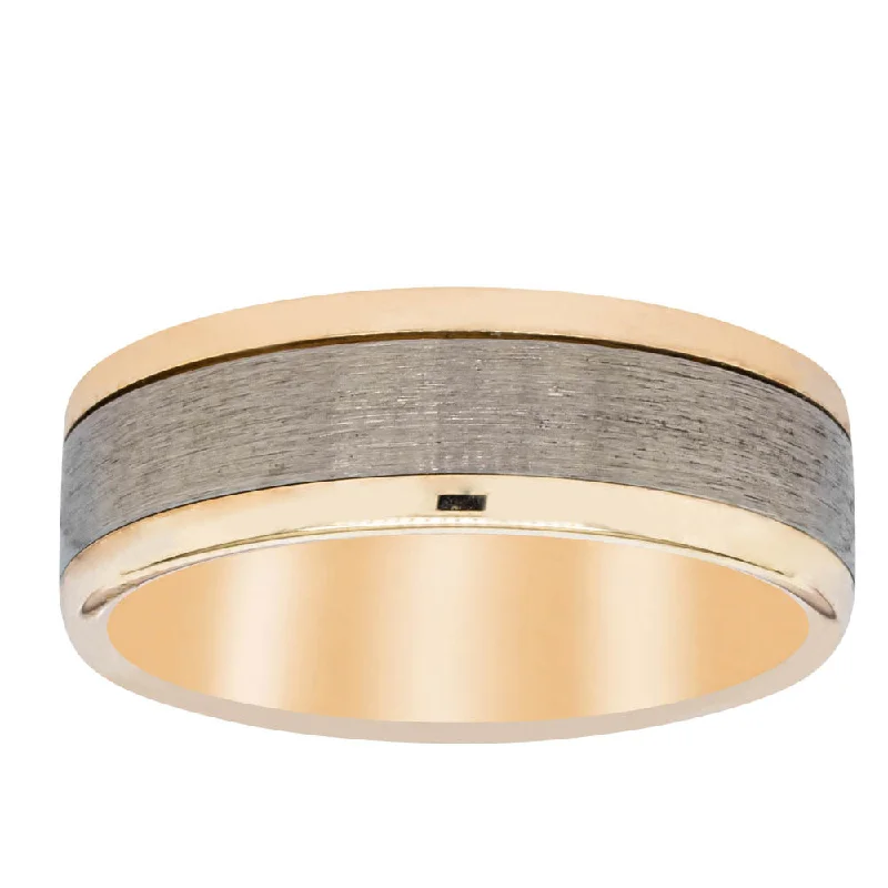 9ct Yellow Gold & Titanium Men's Ring