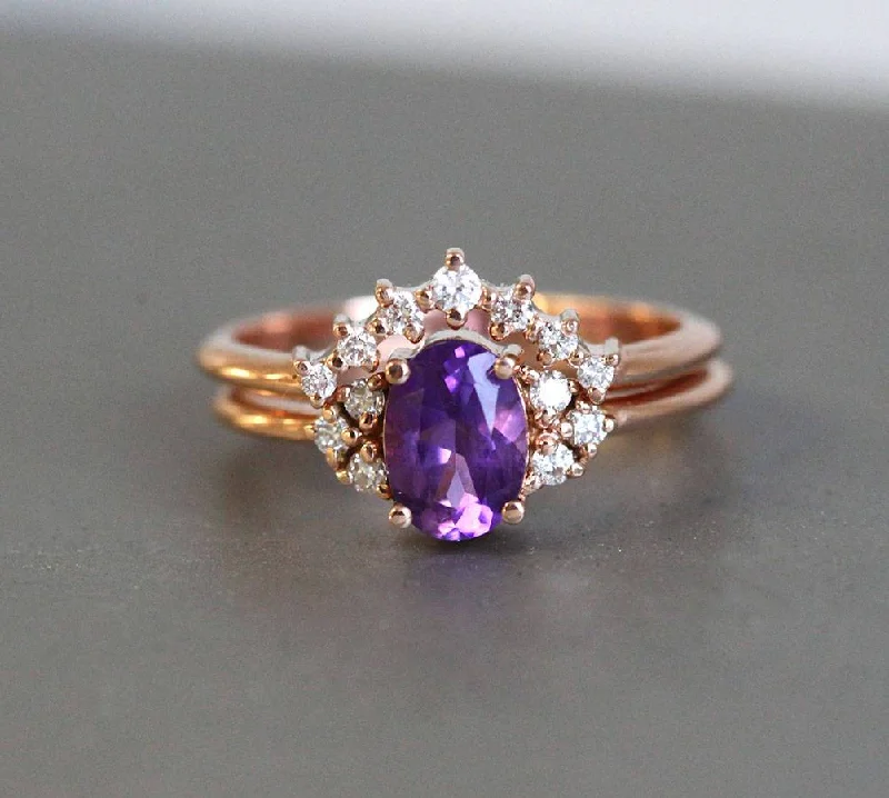 Dora Amethyst Ring Set