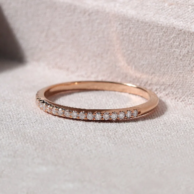 De Couer 10k Rose Gold 1/4ct TDW Wedding Band