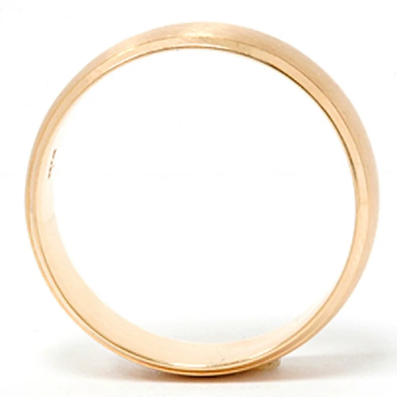 Mens 14k Gold 8mm Beveled Brushed Wedding Ring Band New