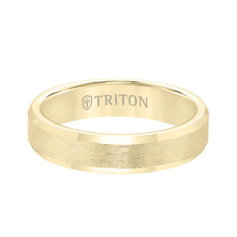 Triton 5MM Yellow Tungsten Wedding Band