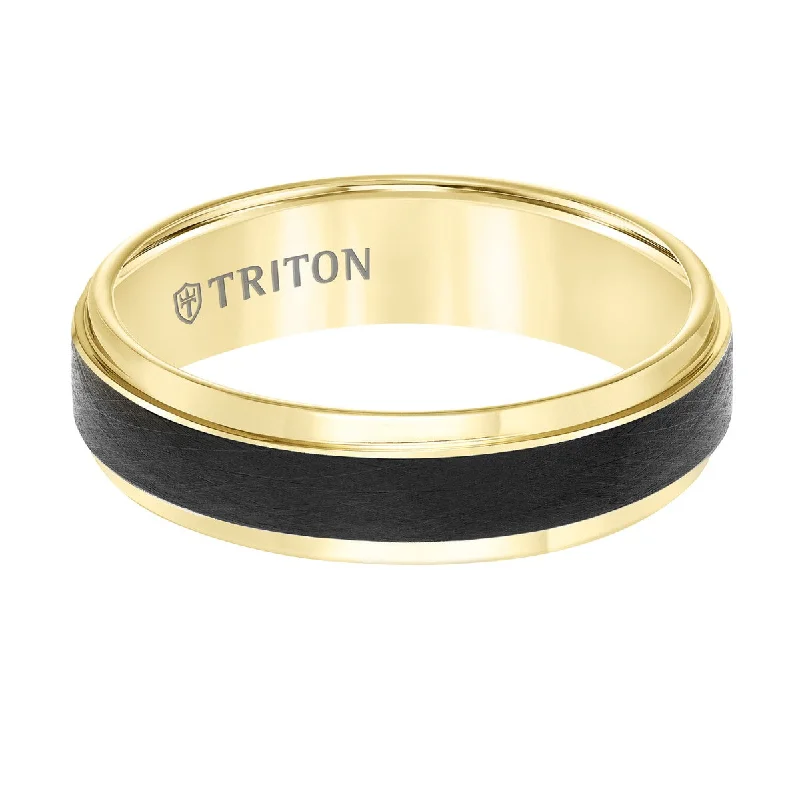 Triton 6MM Two-Tone Tungsten Wedding Band