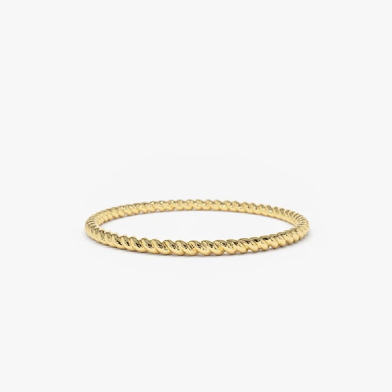 14K Gold Twists Rope Wedding Band